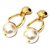 Giorgio Armani Earrings faux pearl Golden Metal  ref.175452