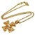 Chanel collar vintage Dorado Chapado en oro  ref.175463