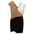 Diane Von Furstenberg Colourblock dress Black White Caramel Polyester Triacetate  ref.175533