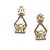 Chanel Gold Bag Motiv Ohrclips Golden Metall  ref.175564