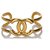 Brazalete Chanel Gold Gold-Tone CC Dorado Metal  ref.175565