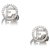 Fendi Silver F is for Fendi CZ Earrings Silvery Metal  ref.175582