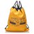 Mochila Gucci Yellow Coco Capitan Logo com cordão Preto Amarelo Couro  ref.175583