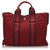 Hermès Hermes cabas Rouge Toile Tissu Bordeaux  ref.175596