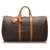 Louis Vuitton Brown Monogram Keepall 50 Leather Cloth  ref.175597