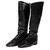 Hermès riding boots in black calf leather  ref.175821