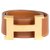 Hermès women's belt in Epsom Gold leather, wide golden buckle Beige  ref.175822