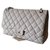 Chanel Grey suede caviar Jumbo flap bag Leather  ref.175840