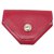 Monedero Hermès Roja Cuero  ref.175930