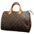 Louis Vuitton Speedy 30 Brown Cloth  ref.176057