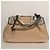 Borsa Fendi B Bag in rafia beige e pelle argento - vista 2