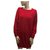 Moschino Rotes Pulloverkleid Wolle  ref.176401