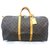 Louis Vuitton keepall 55 Monogram Brown Leather  ref.176430