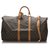 Louis Vuitton Brown Monogram Keepall Bandouliere 55 Leather Cloth  ref.176473