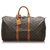 Louis Vuitton Brown Monogram Keepall 50 Leather Cloth Pony-style calfskin  ref.176534