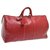 Louis Vuitton Epi Keepall 55 Cuir Rouge  ref.176560