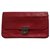 Longchamp Clutch-Taschen Rot Leder  ref.176607