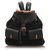 Gucci Black Bamboo Suede Drawstring Backpack Leather  ref.176739