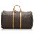 Louis Vuitton Brown Monogram Keepall 55 Leather Cloth  ref.176741