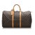 Louis Vuitton Brown Monogram Keepall 50 Leather Cloth  ref.176773