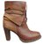 Sartore p heeled ankle boots 39 Brown Leather Deerskin  ref.176805