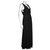 Alice by Temperley Black chiffon evening gown Polyester  ref.176891
