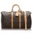 Louis Vuitton Brown Monogram Keepall Bandouliere 50 Leather Cloth Pony-style calfskin  ref.176995