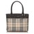 Burberry Brown House Check Canvas Handbag Multiple colors Beige Leather Cloth Pony-style calfskin Cloth  ref.176996