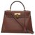 Hermès Outer couture Kelly 28 Cuir Marron  ref.177051