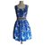 Juicy Couture Dresses White Blue Silk  ref.177200