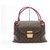 Louis Vuitton Olympe handbag in monogram canvas and burgundy leather Brown Cloth  ref.177563