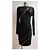 Abito Pierre Balmain Nero in Viscosa con Zip Dorate - vista 8