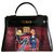 Hermès Hermes Kelly 32 personalizado Multicor Couro  ref.177607