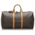 Louis Vuitton Brown Monogram Keepall 50 Leather Cloth  ref.177952