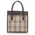 Burberry Brown House Check Canvas Tote Bag Multiple colors Beige Leather Cloth Pony-style calfskin Cloth  ref.178235