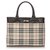 Burberry Brown House Check Nylon Tote Bag Multiple colors Beige Leather Pony-style calfskin Cloth  ref.178265
