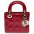 Christian Dior Mini Lady Dior shoulder bag in cherry red patent leather, new condition  ref.178274