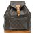 Louis Vuitton Montsouris GM Brown Cloth  ref.178305