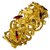 Autre Marque Pulseira de ouro com padrões esculpidos Vermelho Dourado  ref.178320