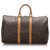 Louis Vuitton Brown Monogram Keepall 45 Leather Cloth  ref.178517