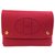 Hermès Vintage Tasche Rot Leinwand  ref.178594