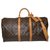 Louis Vuitton Keepall Bandouliere 55 Brown Cloth  ref.178730