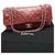 Chanel Quilted Embossed Lucky Charm Dark red Leather  ref.179032