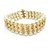 Autre Marque Perlen- und Diamantarmband Golden Gelbes Gold  ref.179033