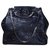 Chanel sacola grande do hobo do pitão Preto Píton  ref.179186