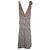Chanel robe en soie imprimé pêche avec broche  ref.179226