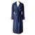 Burberry Navy Blue Trench Coat With Removable Lining Cotton  ref.226462