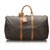 Louis Vuitton Brown Monogram Keepall 50 Leather Cloth  ref.179437
