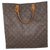 Louis Vuitton Sac Plat Brown Cloth  ref.179519