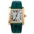Cartier "Tank Française" watch in yellow gold on leather.  ref.179559